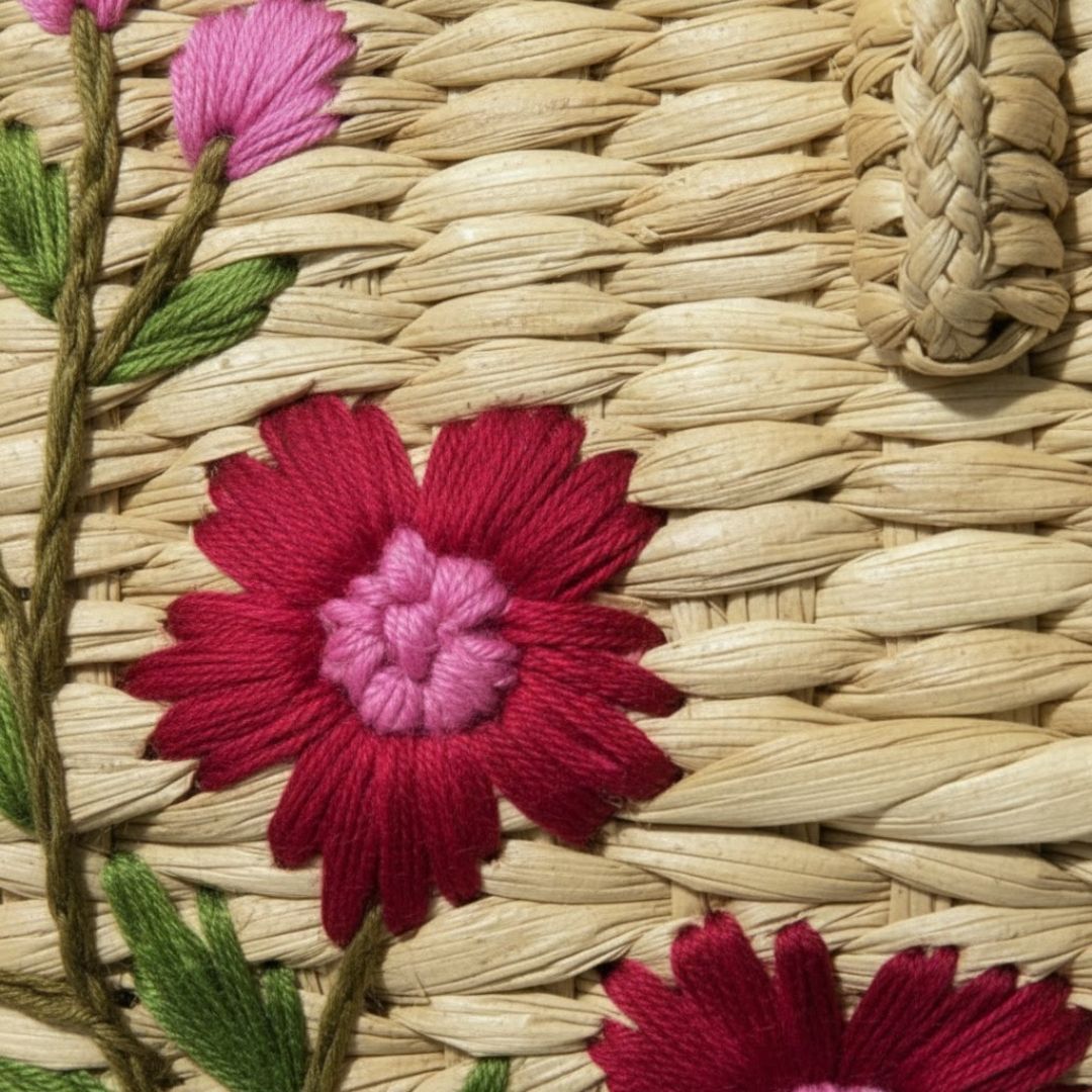Kauna Embroidered Picnic Bag for Stylish Adventures